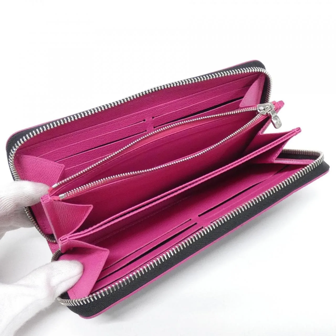 LOUIS VUITTON M64838 Wallet Epi 黑色 Epi 中古品A - 縮圖 6