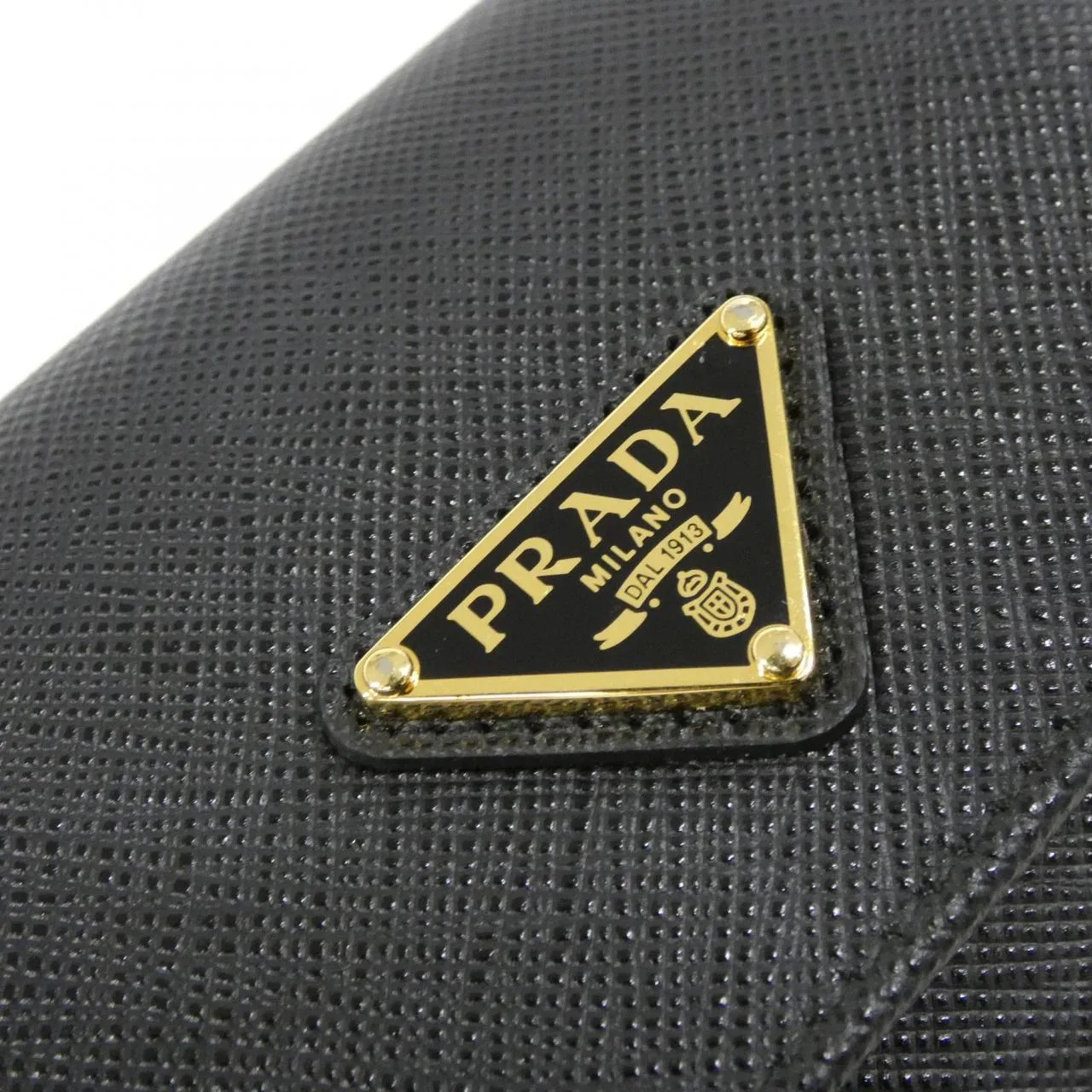 PRADA 1MH043 銀包 黑色 中古品A - 縮圖 4