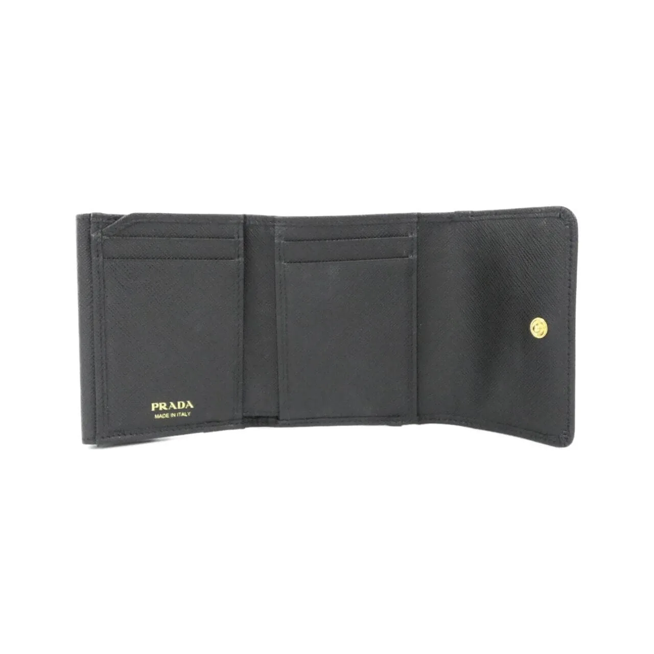 PRADA 1MH043 銀包 黑色 中古品A - 縮圖 6