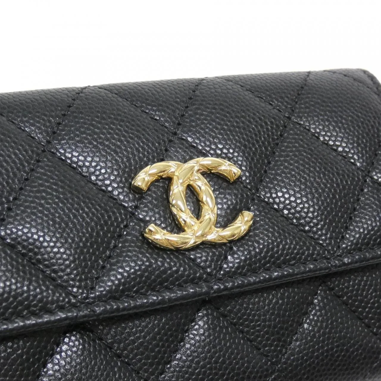 CHANEL AP5010 Card Case Grained Calfskin Black Grained Calfskin Rank A - Thumbnail 3