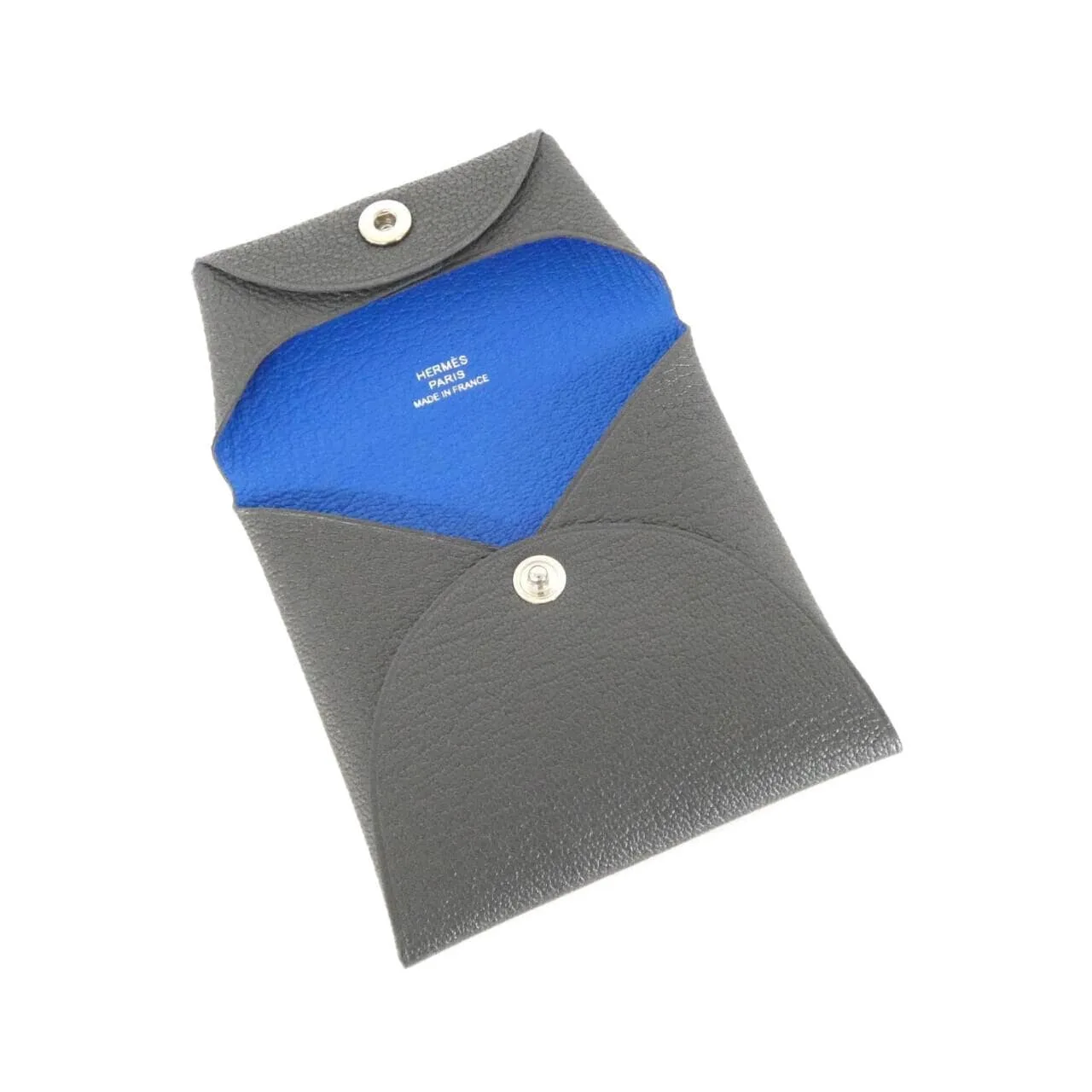 HERMES 078479CK Coin Case Blue Rank A - Thumbnail 3