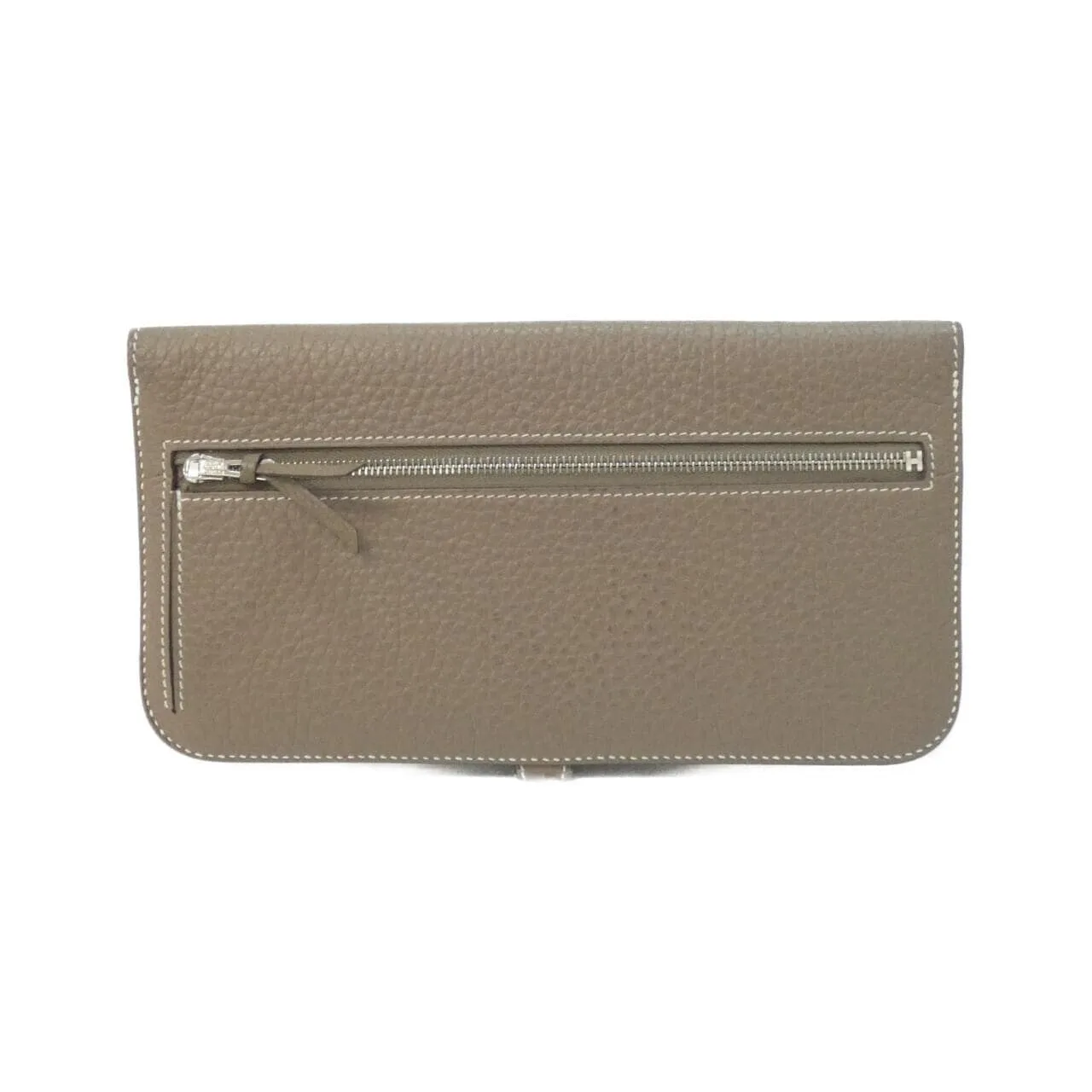HERMES 061200CK Wallet Togo Etoupe Togo Leather Rank A - Thumbnail 2