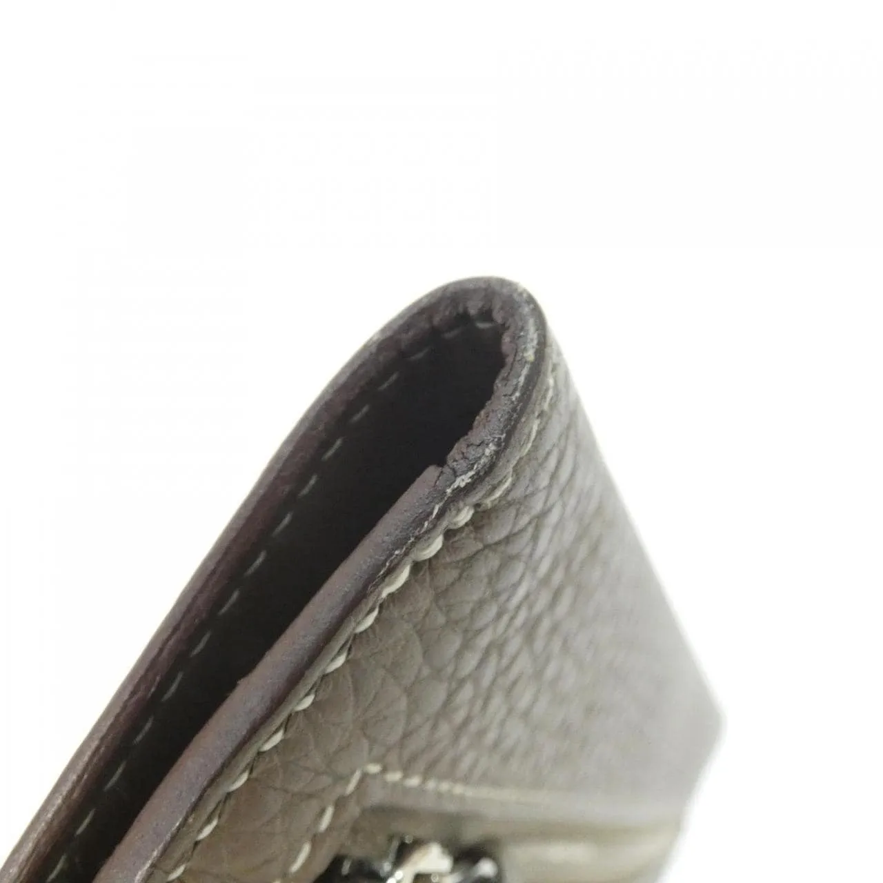 HERMES 061200CK Wallet Togo Etoupe Togo Leather Rank A - Thumbnail 3