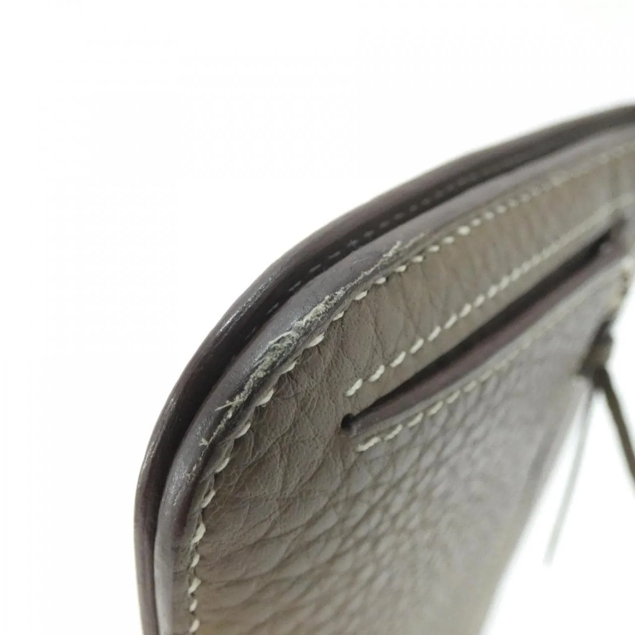 HERMES 061200CK Wallet Togo Etoupe Togo Leather Rank A - Thumbnail 4