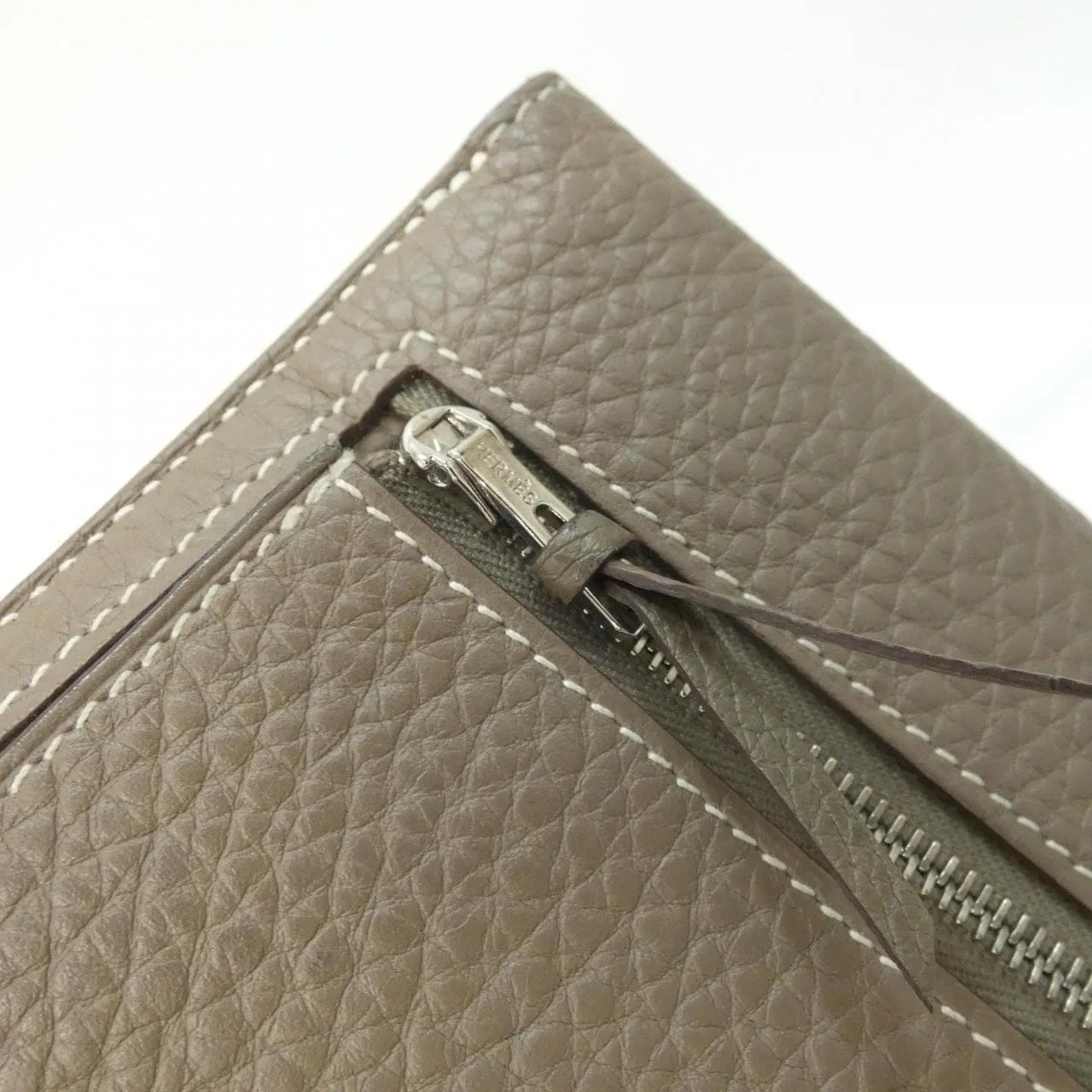 HERMES 061200CK Wallet Togo Etoupe Togo Leather Rank A - Thumbnail 5