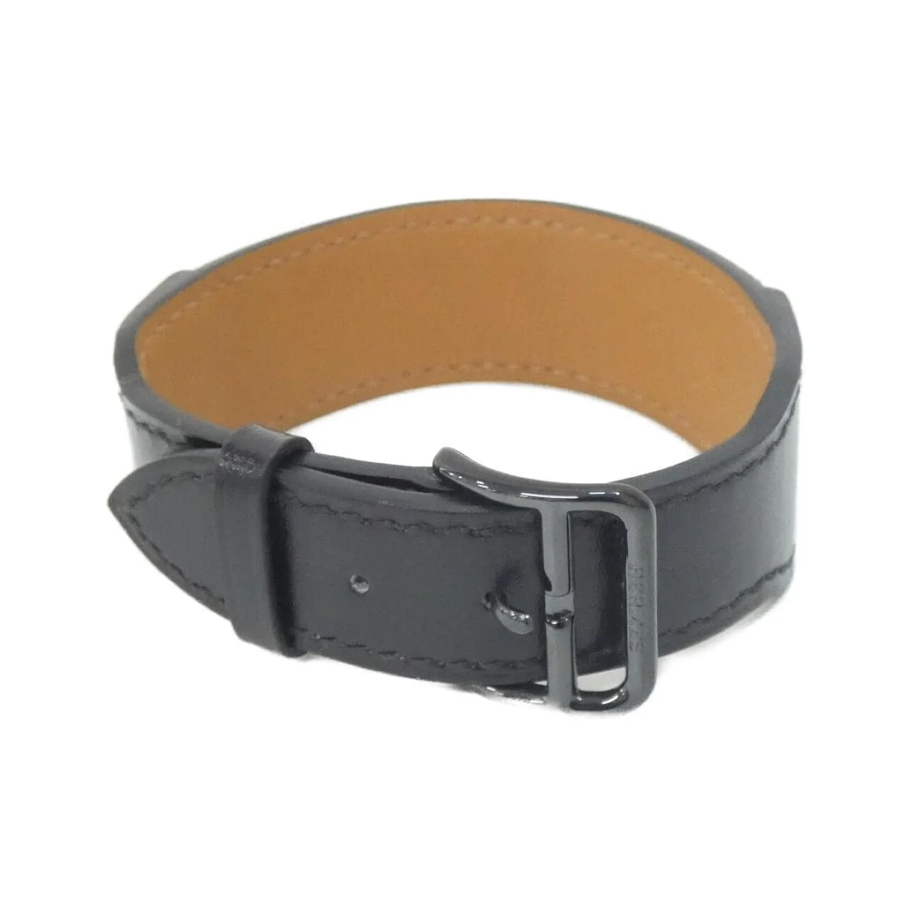 HERMES 500402FK Accessories Box Calf Black Box Calf Leather Rank A - Thumbnail 2