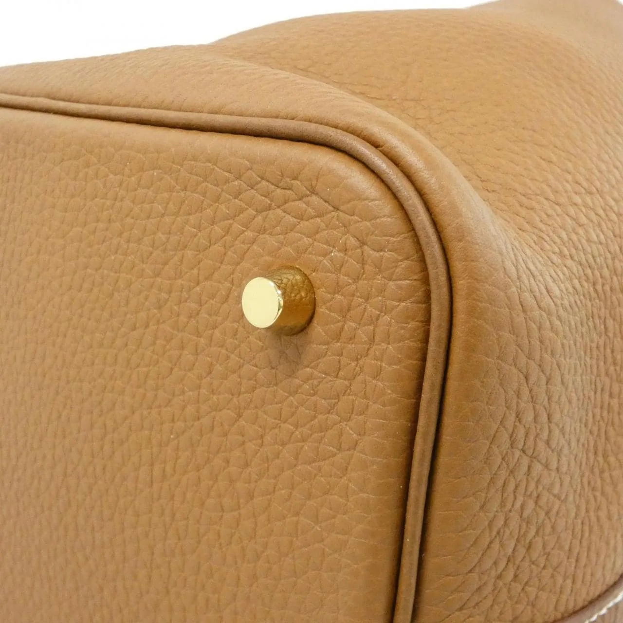 HERMES Picotin 060991CC Handbag Clemence Gold Clemence Leather Rank A - Thumbnail 3