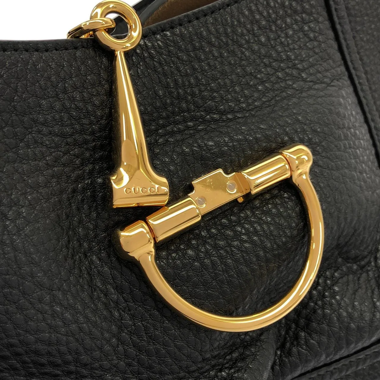 GUCCI 837467 AAEAO 手提包 皮革 黑色 皮革 中古品A - 縮圖 4