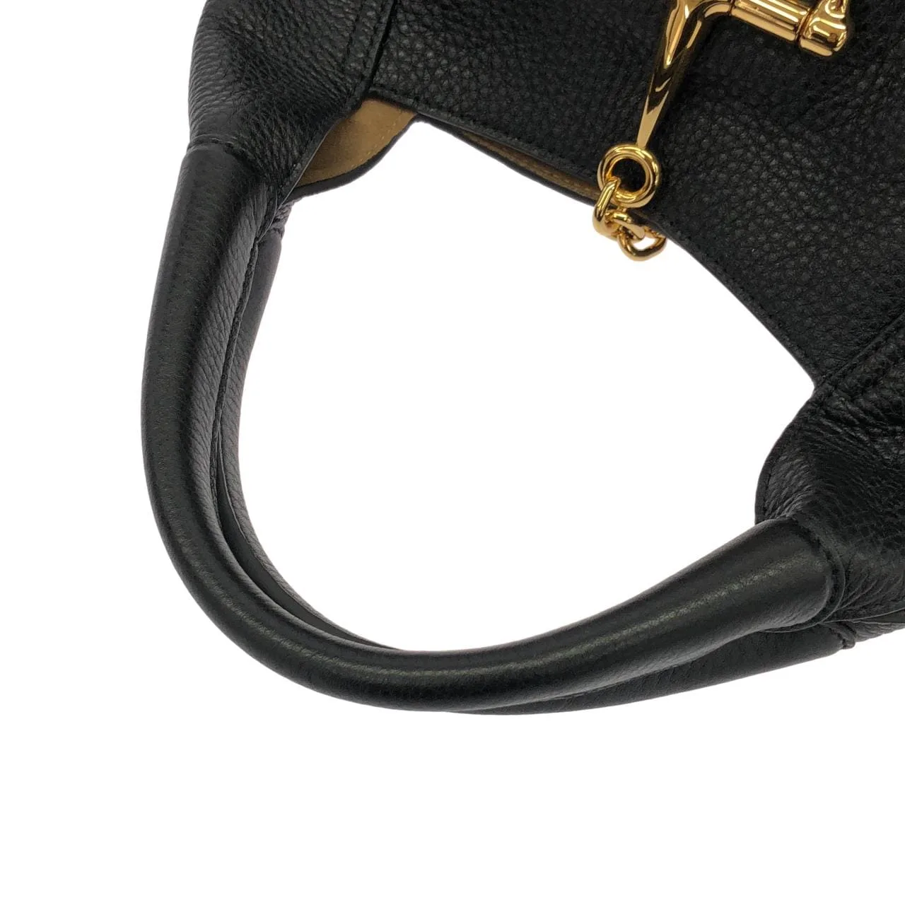 GUCCI 837467 AAEAO 手提包 皮革 黑色 皮革 中古品A - 縮圖 5