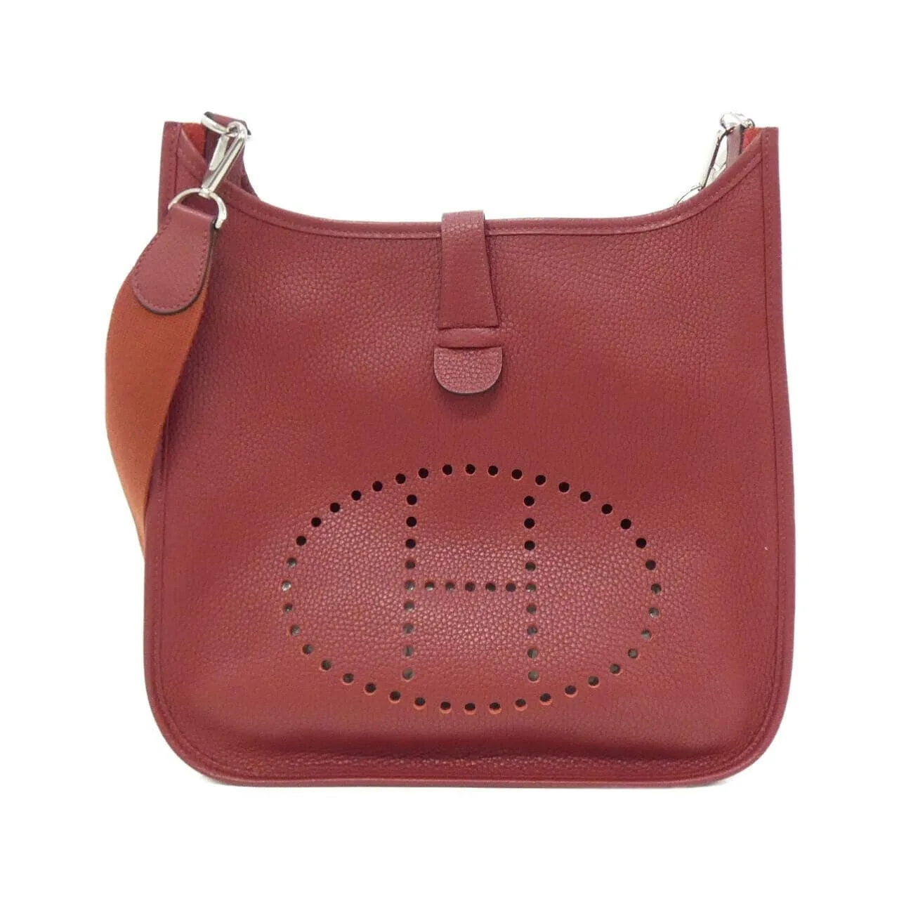 HERMES Evelyne 056275CK Shoulder Clemence Rouge