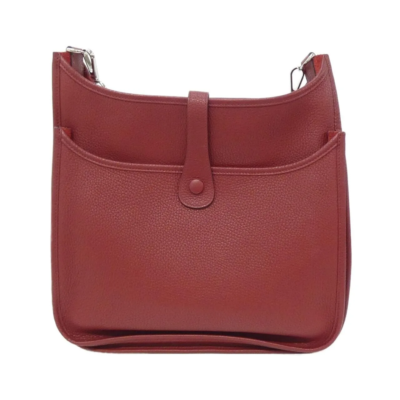 HERMES Evelyne 056275CK Shoulder Clemence Rouge Clemence 皮 中古品A - 縮圖 2