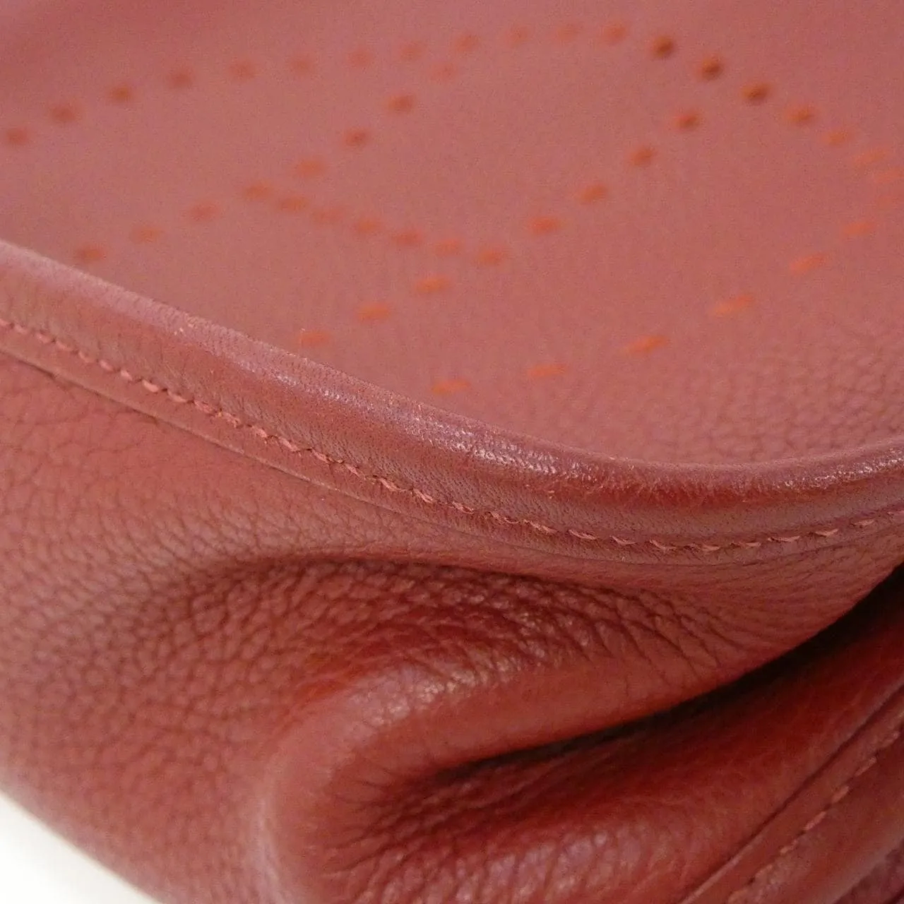 HERMES Evelyne 056275CK Shoulder Clemence Rouge Clemence 皮 中古品A - 縮圖 3