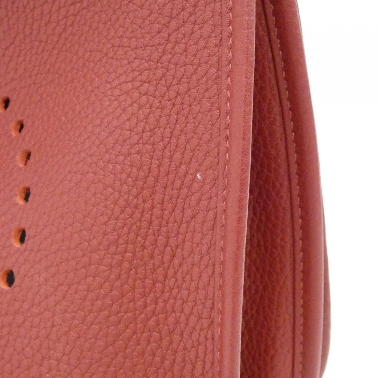 HERMES Evelyne 056275CK Shoulder Clemence Rouge Clemence 皮 中古品A - 縮圖 5