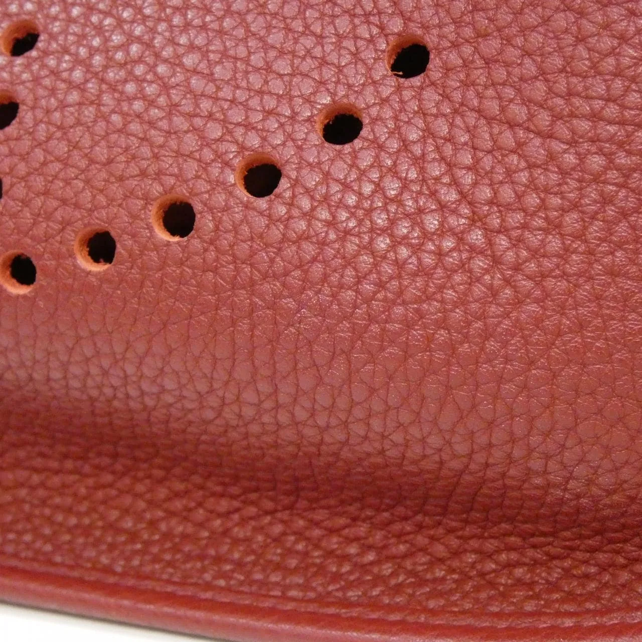 HERMES Evelyne 056275CK Shoulder Clemence Rouge Clemence 皮 中古品A - 縮圖 7