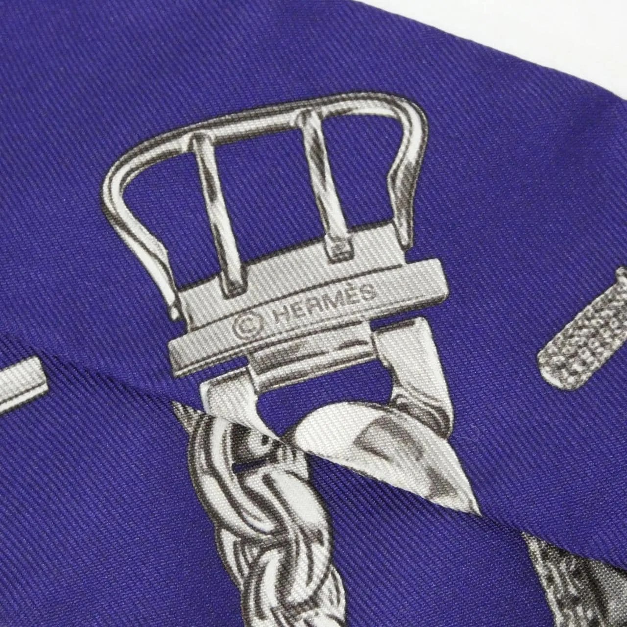 HERMES Scarf Black Rank A - Thumbnail 3