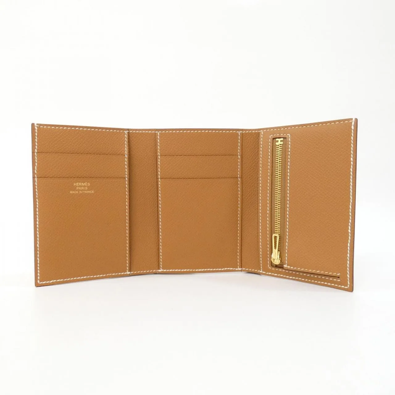 HERMES 082875CC 銀包 Epsom 金色 Epsom 皮 中古品A - 縮圖 5