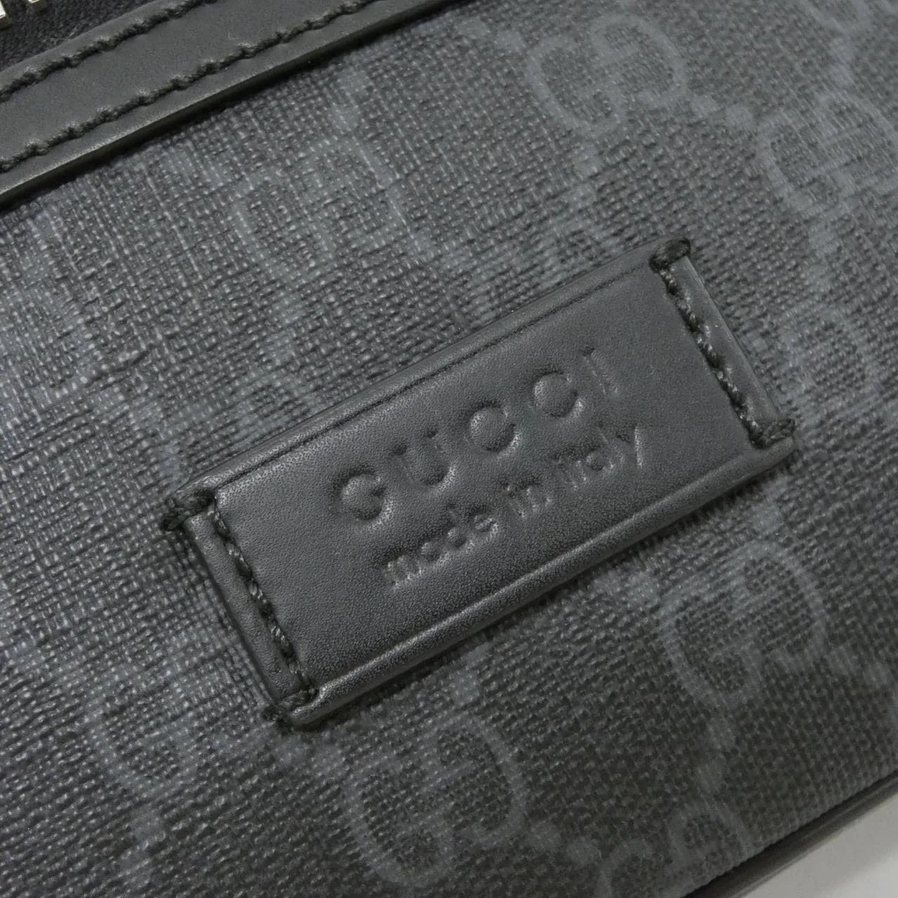GUCCI 474293 K9RRN Belt Canvas 黑色 帆布 中古品A - 縮圖 4
