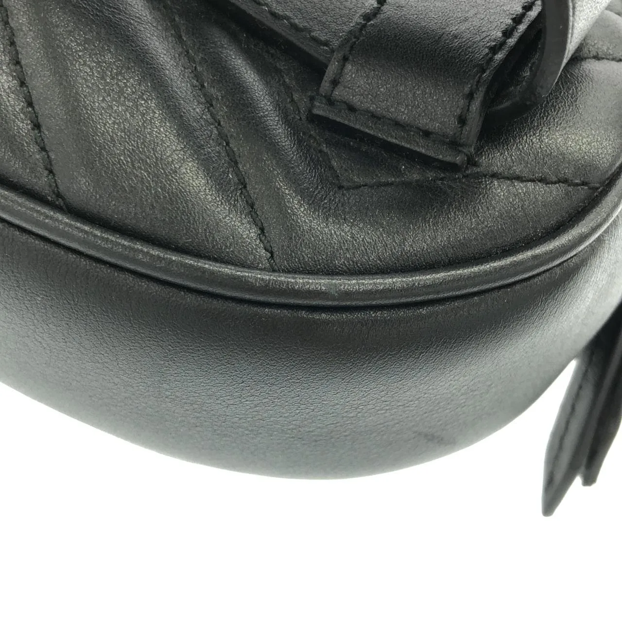GUCCI 476434 DSVRT 腰包 皮革 黑色 皮革 中古品A - 縮圖 3