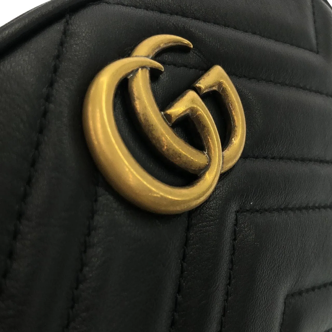 GUCCI 476434 DSVRT 腰包 皮革 黑色 皮革 中古品A - 縮圖 5