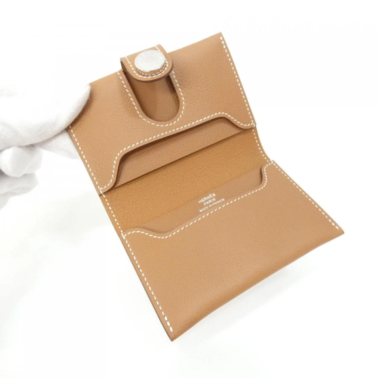 HERMES 084335CK Card Case Gold Rank A - Thumbnail 4