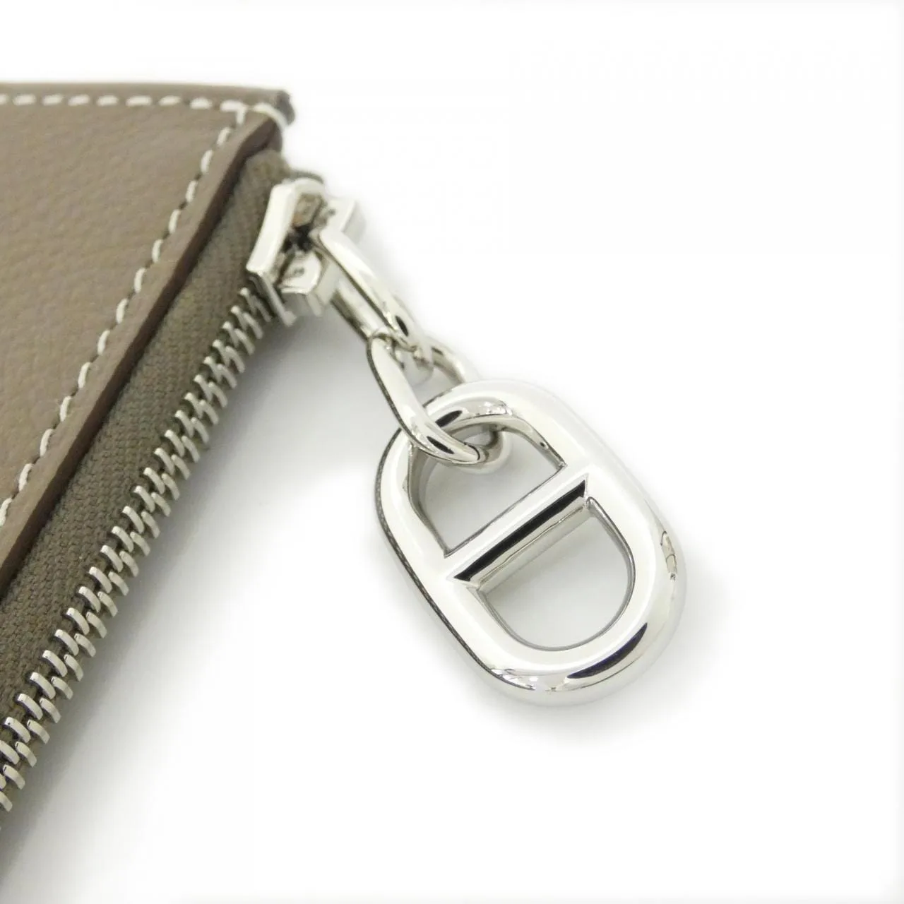 HERMES 086311CK Card Case Etoupe Unused - Thumbnail 2