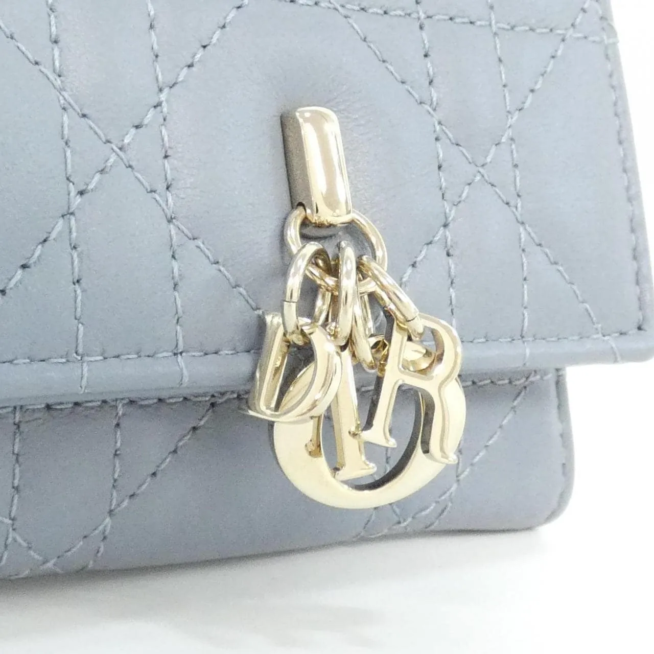 DIOR S6026ONMJ 銀包 羊皮 黑色 羊皮 中古品A - 縮圖 3