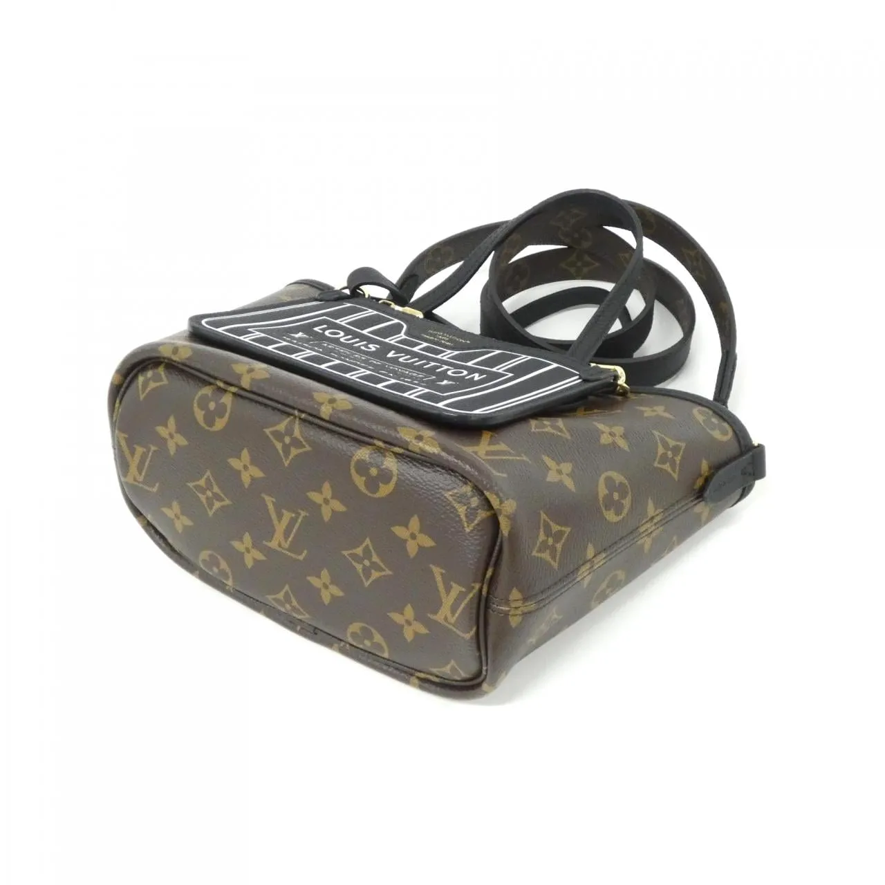 LOUIS VUITTON Neverfull M28347 Tote Monogram 黑色 Monogram 中古品A - 縮圖 3