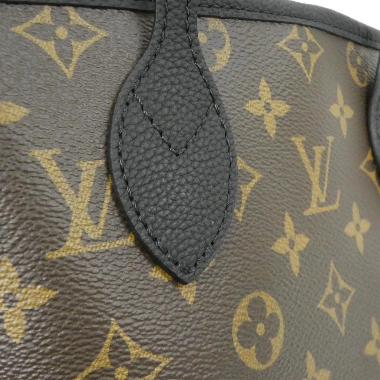 LOUIS VUITTON Neverfull M28347 Tote Monogram 黑色 Monogram 中古品A - 縮圖 4