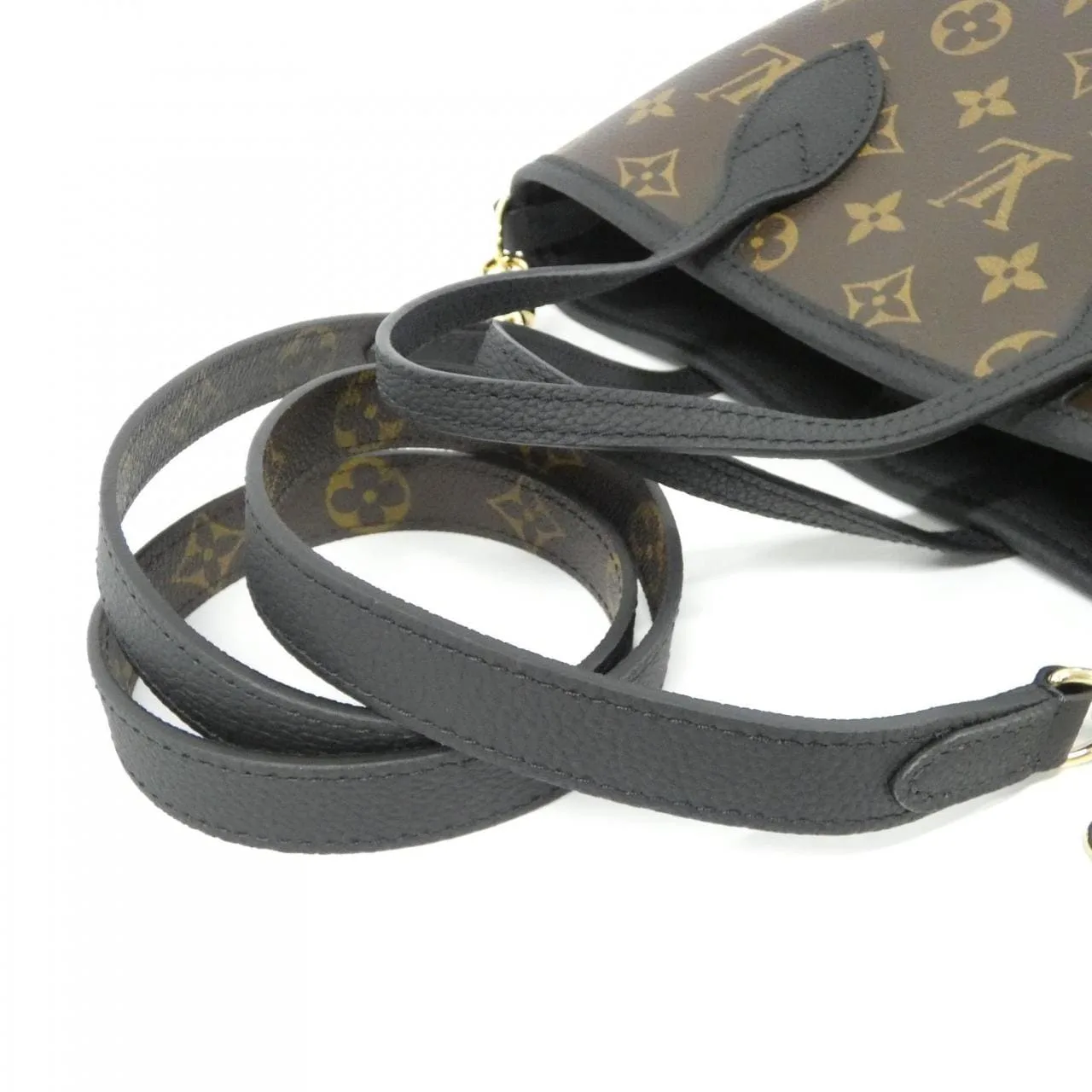 LOUIS VUITTON Neverfull M28347 Tote Monogram 黑色 Monogram 中古品A - 縮圖 5