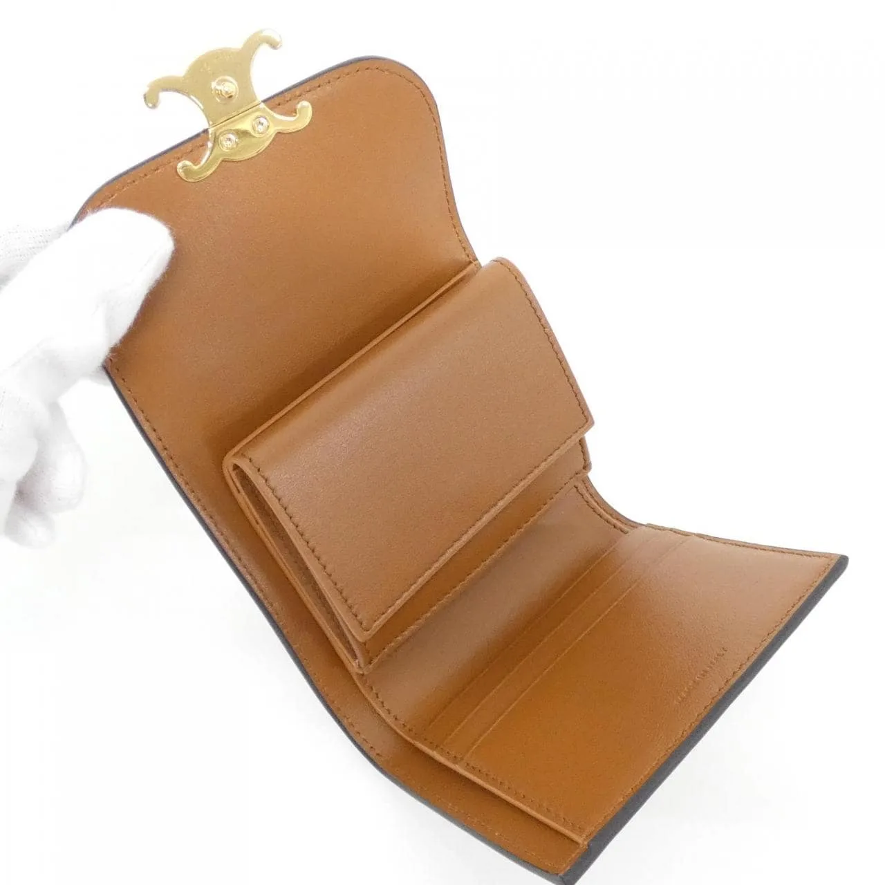 CELINE 10D783BZG Wallet Lambskin Black Lambskin Rank A - Thumbnail 4