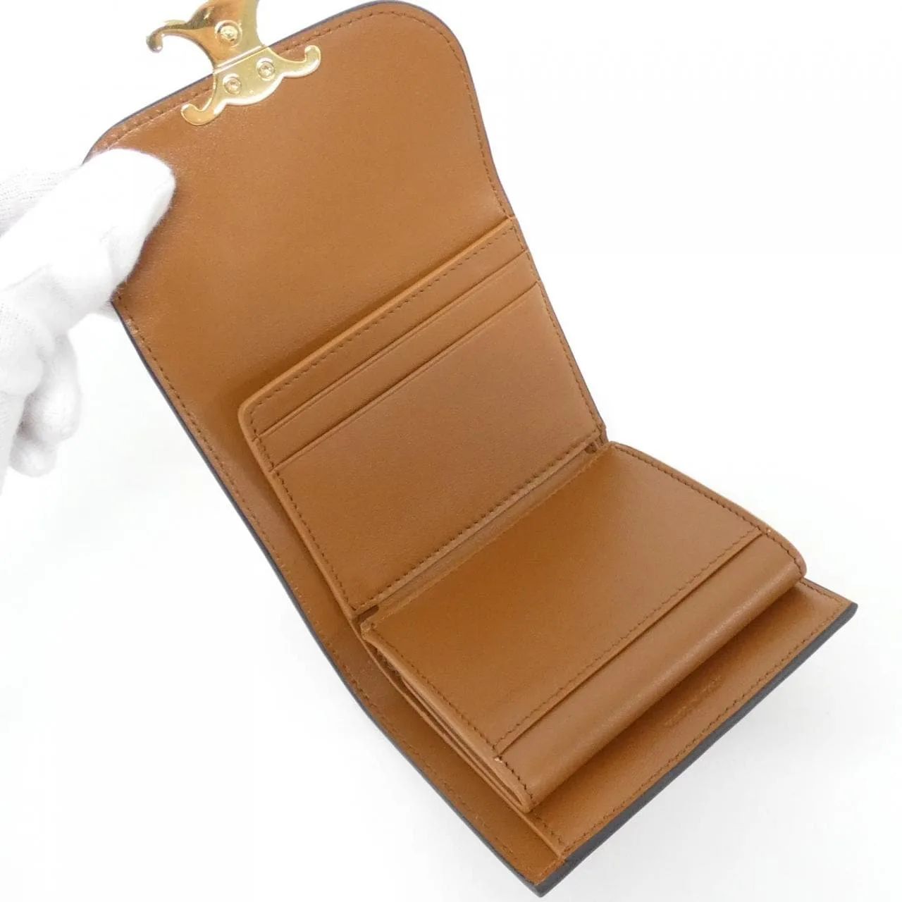 CELINE 10D783BZG Wallet Lambskin Black Lambskin Rank A - Thumbnail 5