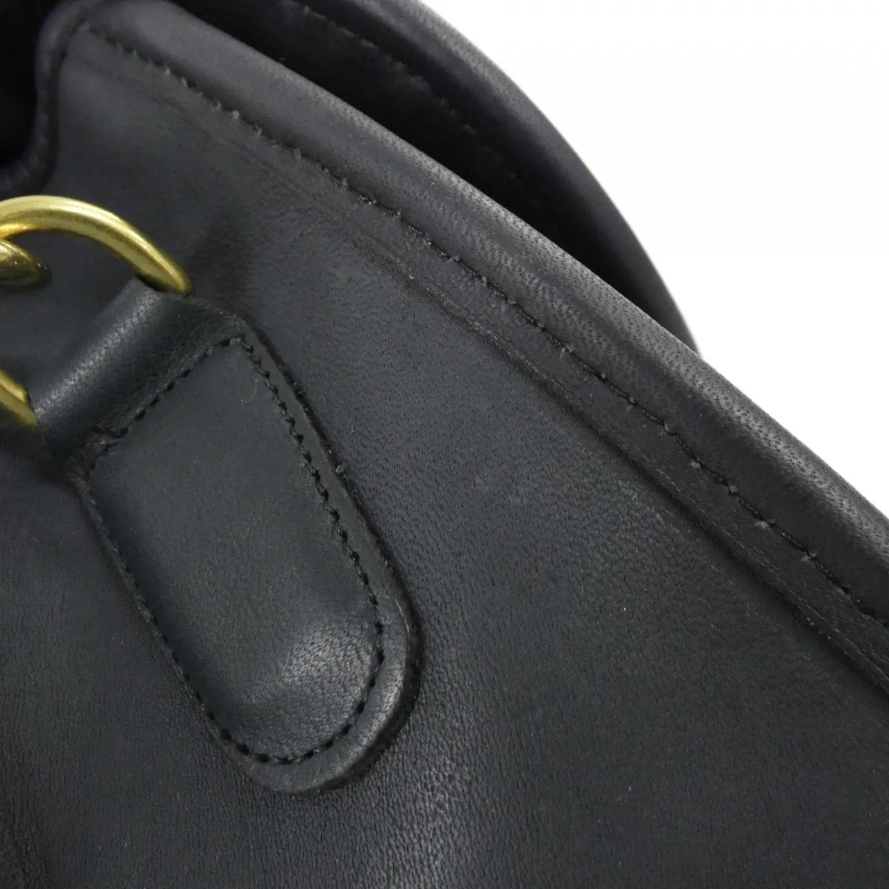COACH 3210 手提包 皮革 深藍色 皮革 中古品A - 縮圖 4