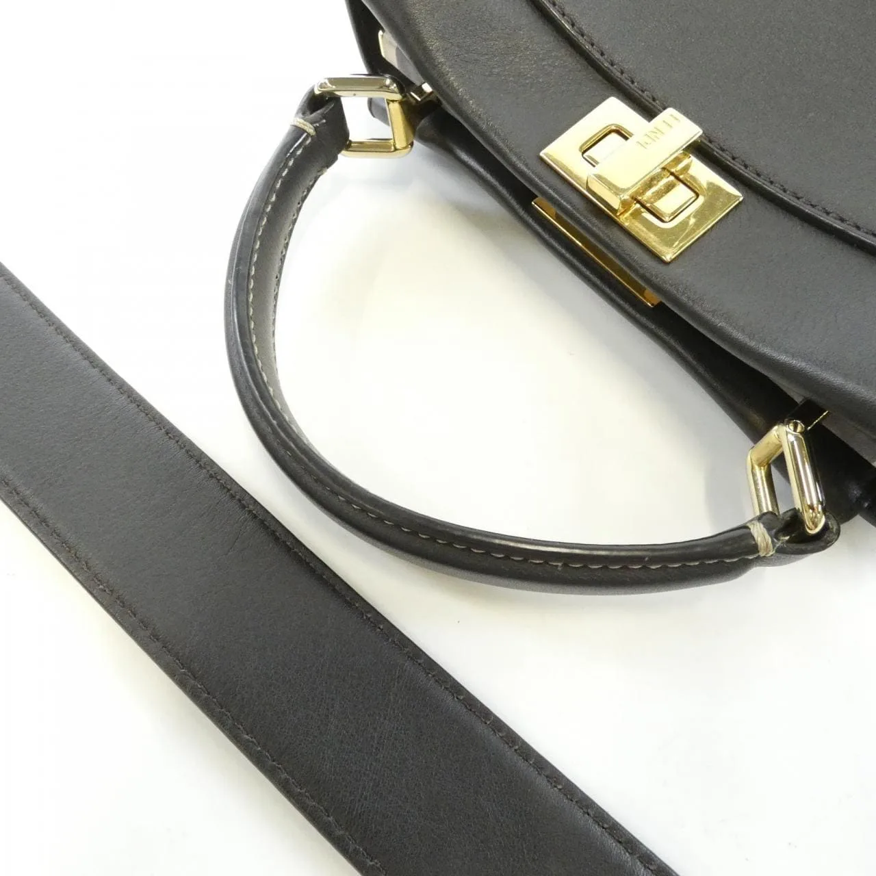 FENDI Peekaboo 8BN244 AAFL Handbag 黑色 中古品A - 縮圖 6