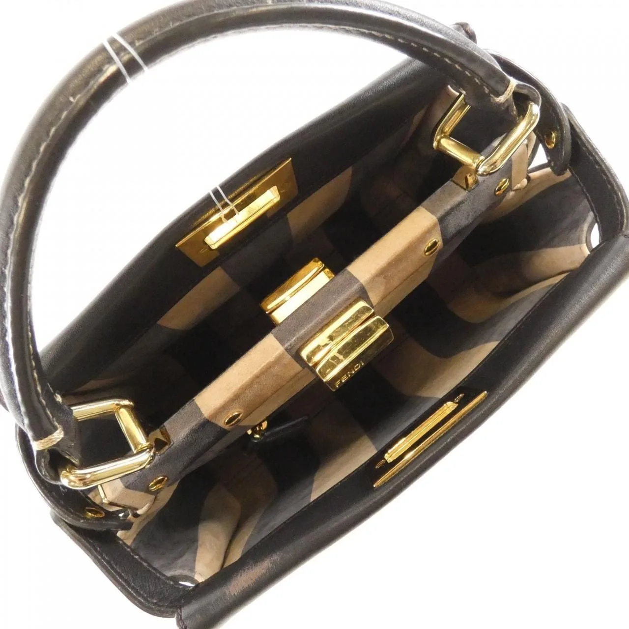 FENDI Peekaboo 8BN244 AAFL Handbag 黑色 中古品A - 縮圖 9