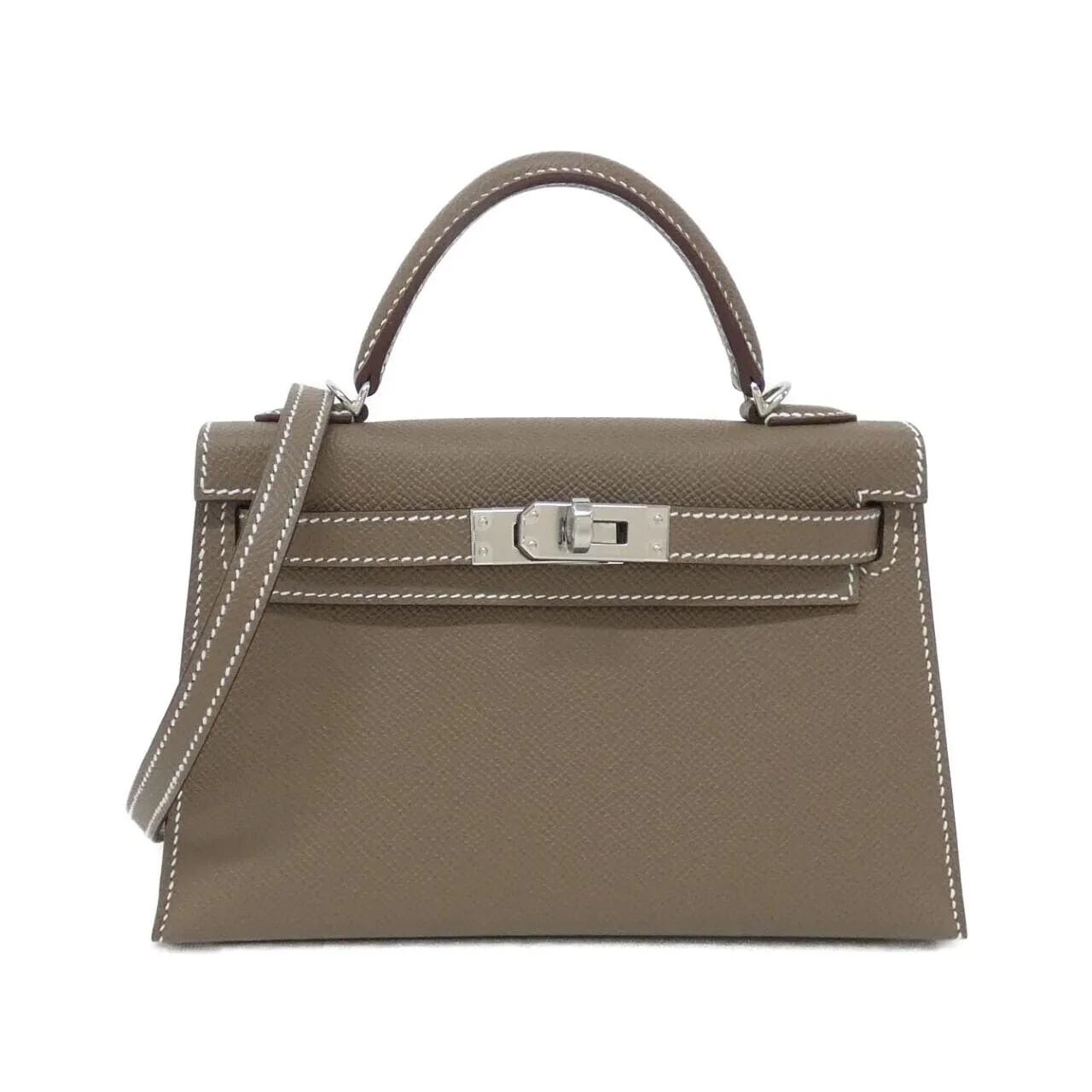 HERMES Kelly 071302CK Handbag Epsom Etoupe