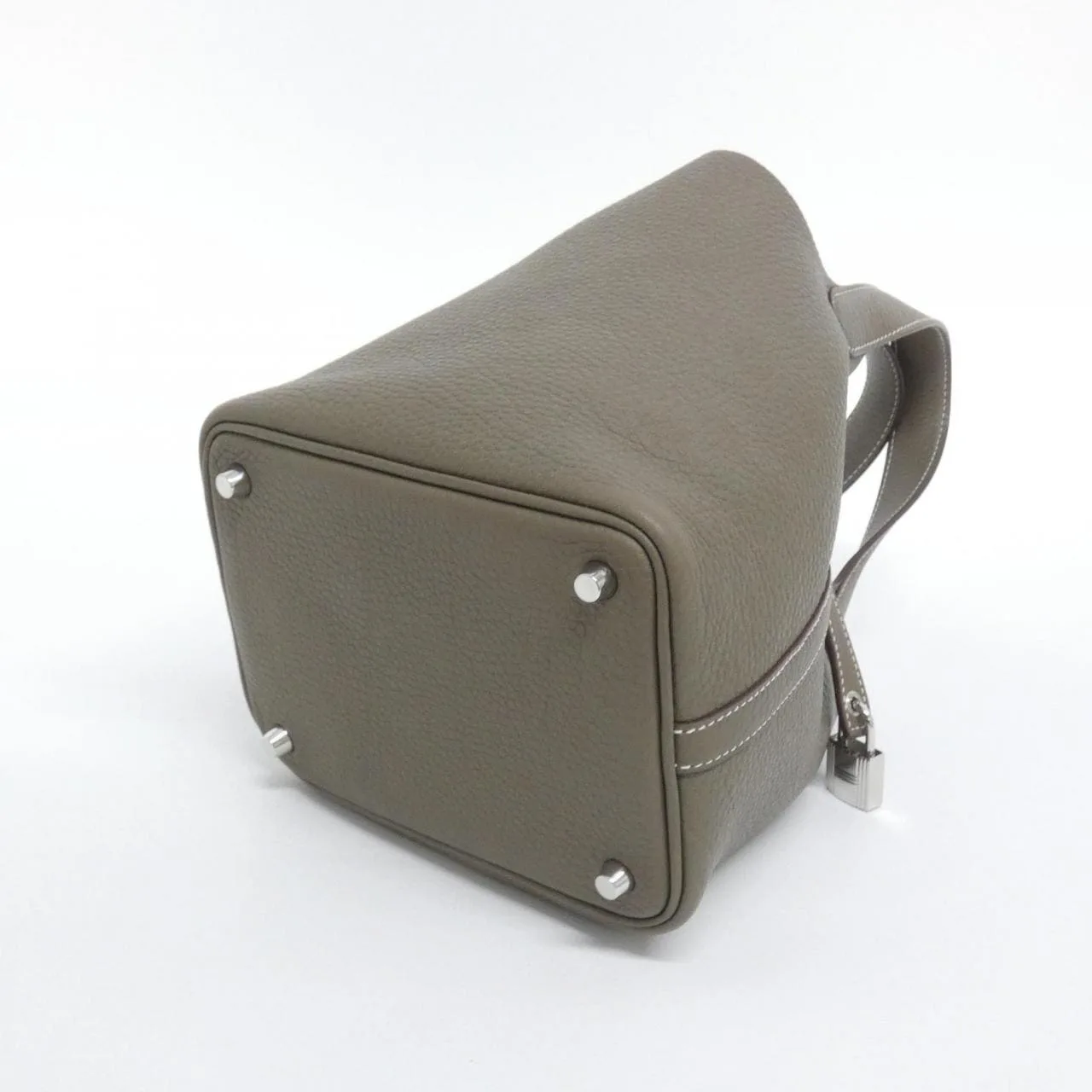 HERMES Picotin 056289CK Handbag Clemence Etoupe Clemence Leather Rank A - Thumbnail 2