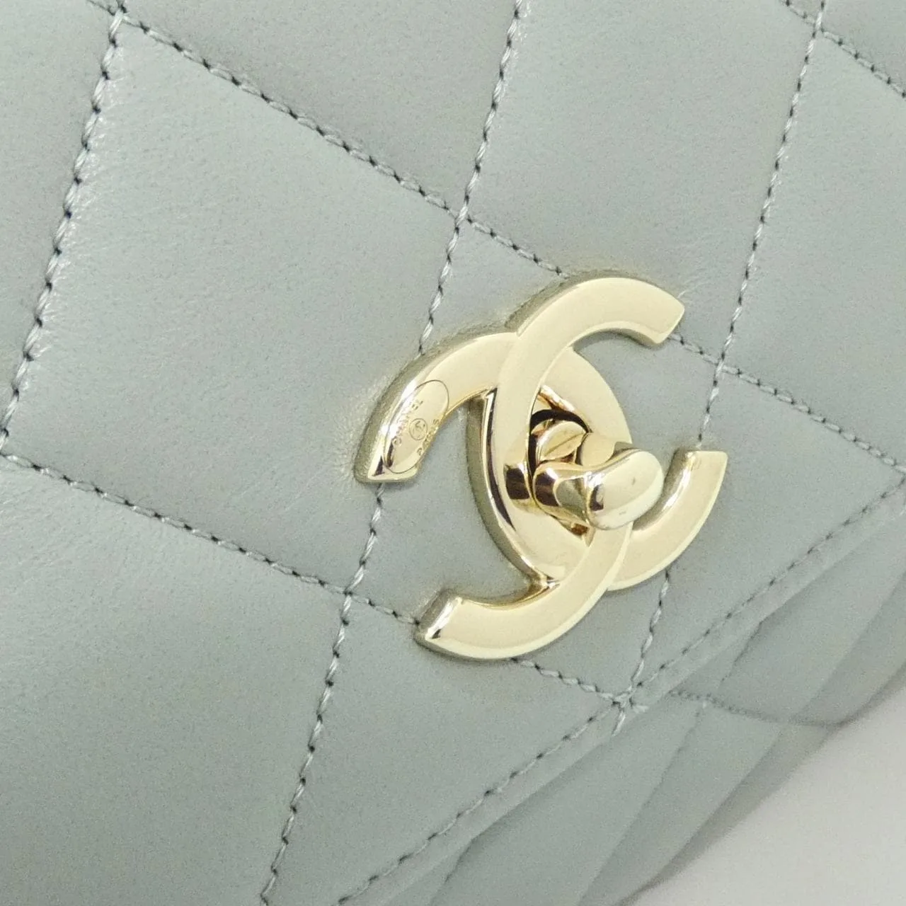 CHANEL 69923 Handbag Lambskin Blue Lambskin Rank A - Thumbnail 4