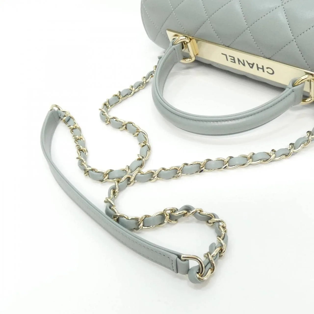 CHANEL 69923 Handbag Lambskin Blue Lambskin Rank A - Thumbnail 5