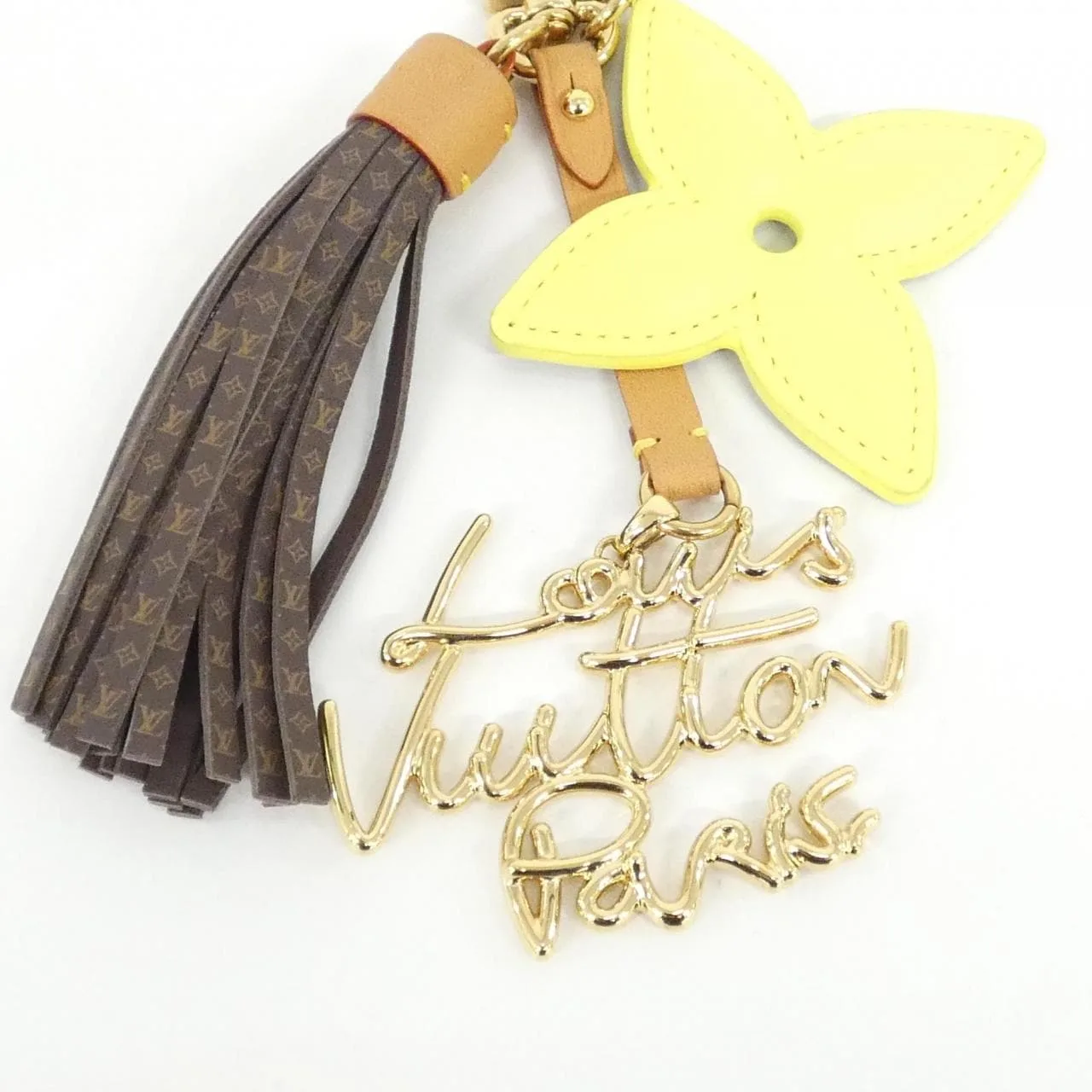 LOUIS VUITTON M02952 Key Case 黃色 中古品A - 縮圖 2