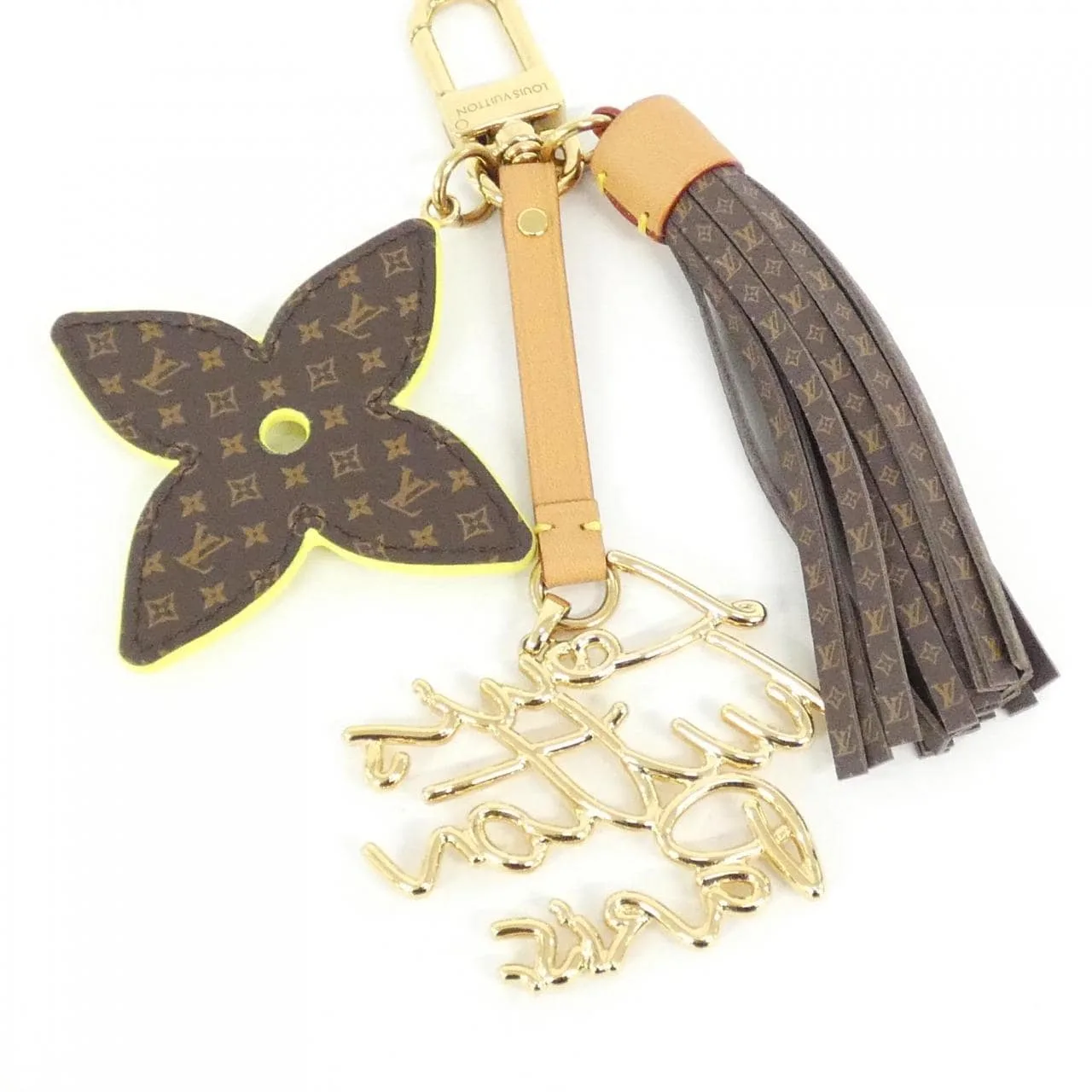 LOUIS VUITTON M02952 Key Case 黃色 中古品A - 縮圖 3