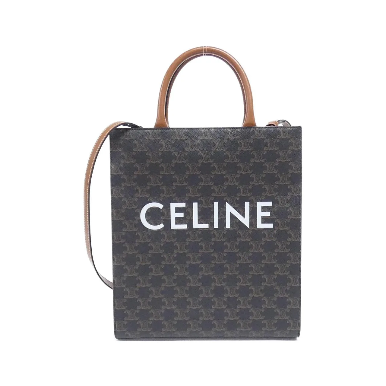 CELINE Cabas 191542BZK Handbag Canvas Black