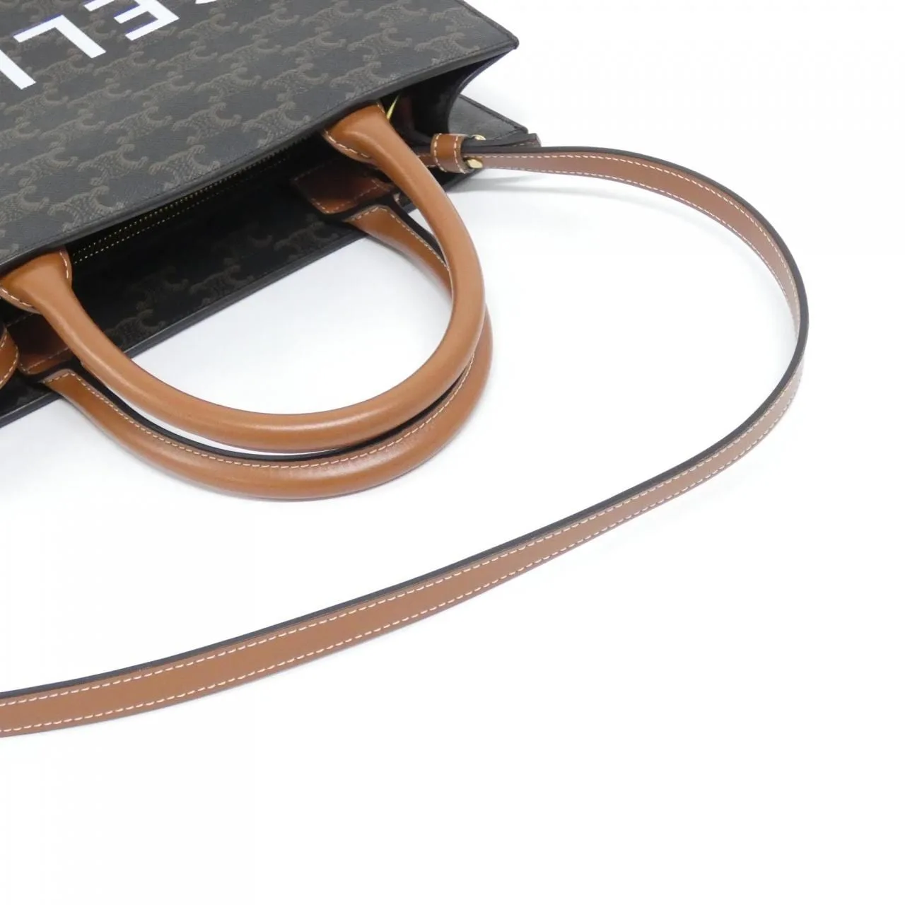 CELINE Cabas 191542BZK Handbag Canvas Black Canvas Rank A - Thumbnail 5
