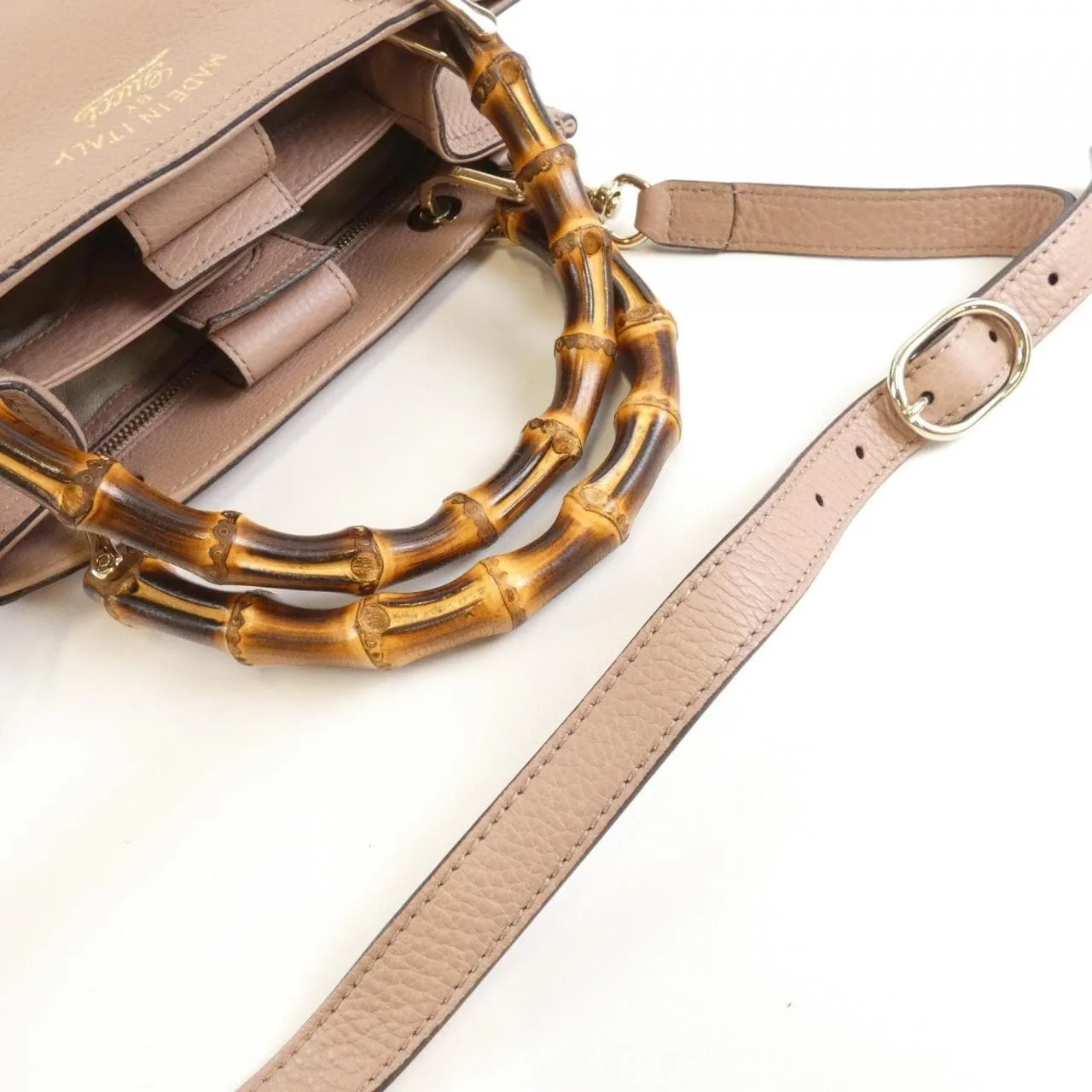 GUCCI 336032 A7M0G 手提包 皮革 黑色 皮革 中古品A - 縮圖 6
