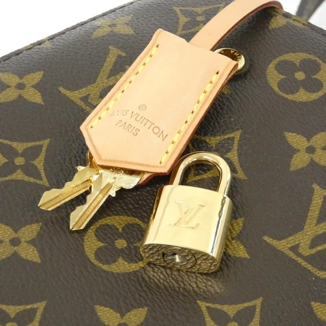 LOUIS VUITTON Montaigne M41055 Handbag Monogram 黑色 Monogram 中古品A - 縮圖 4