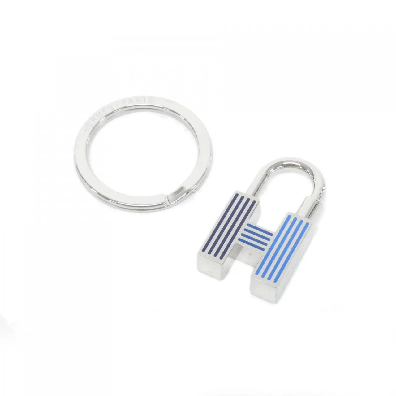 HERMES 077309FP Key Case Blue Rank A - Thumbnail 3