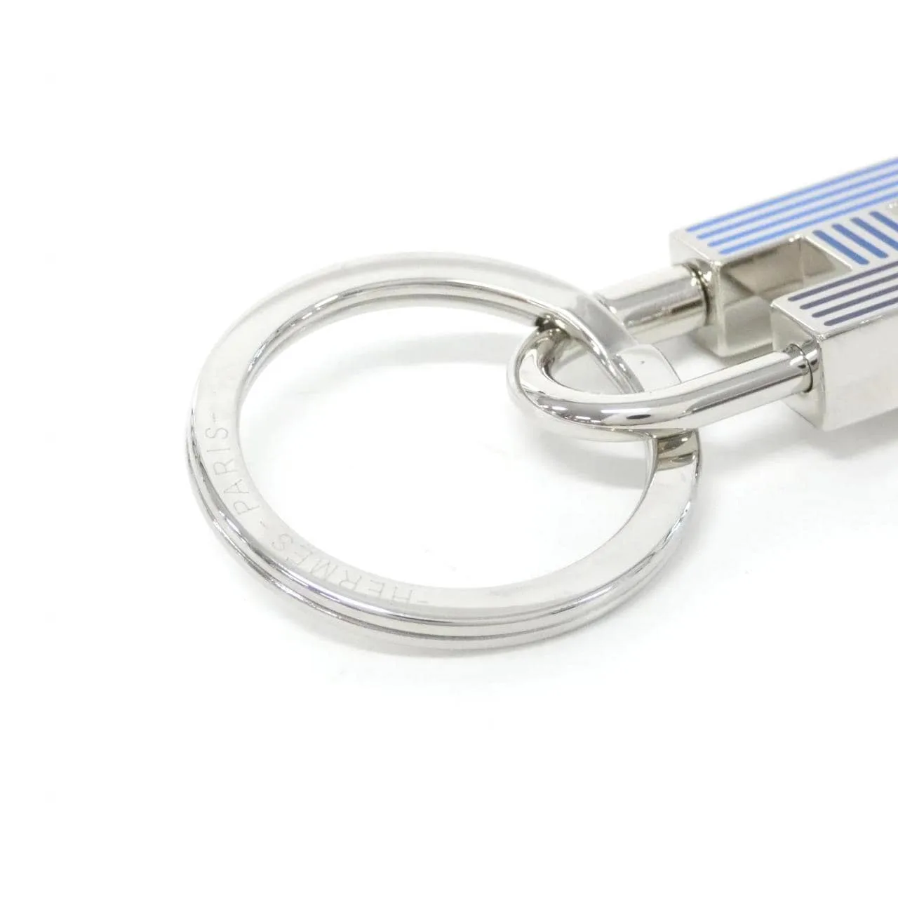 HERMES 077309FP Key Case Blue Rank A - Thumbnail 5