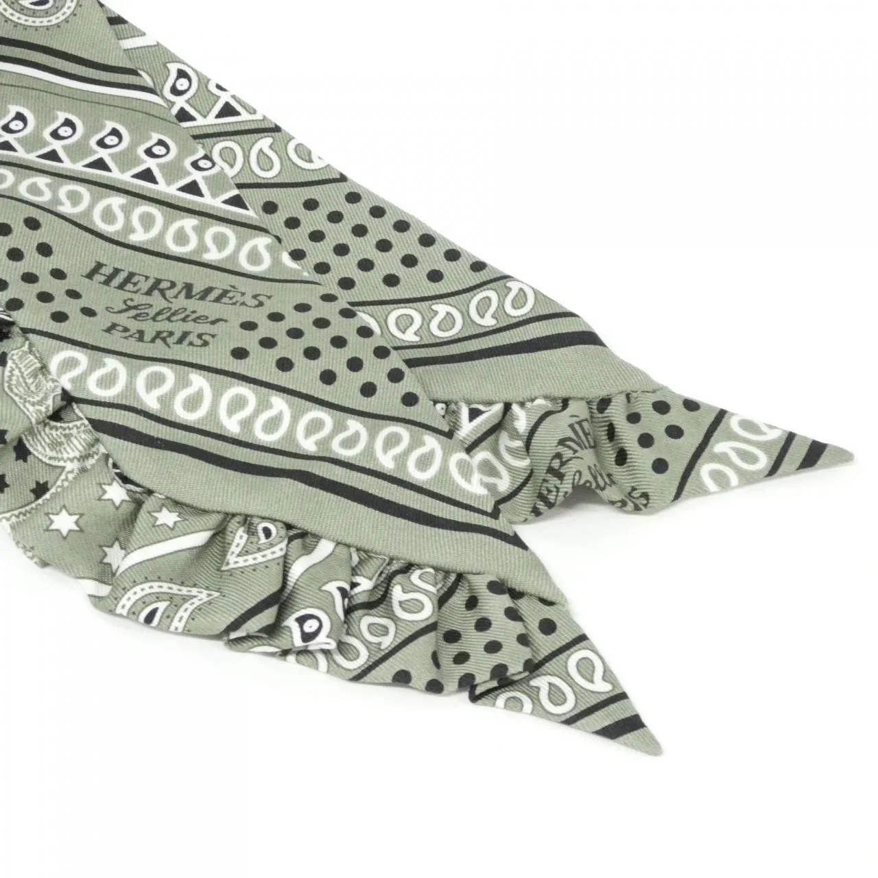 HERMES 852978S Scarf Black Rank A - Thumbnail 2