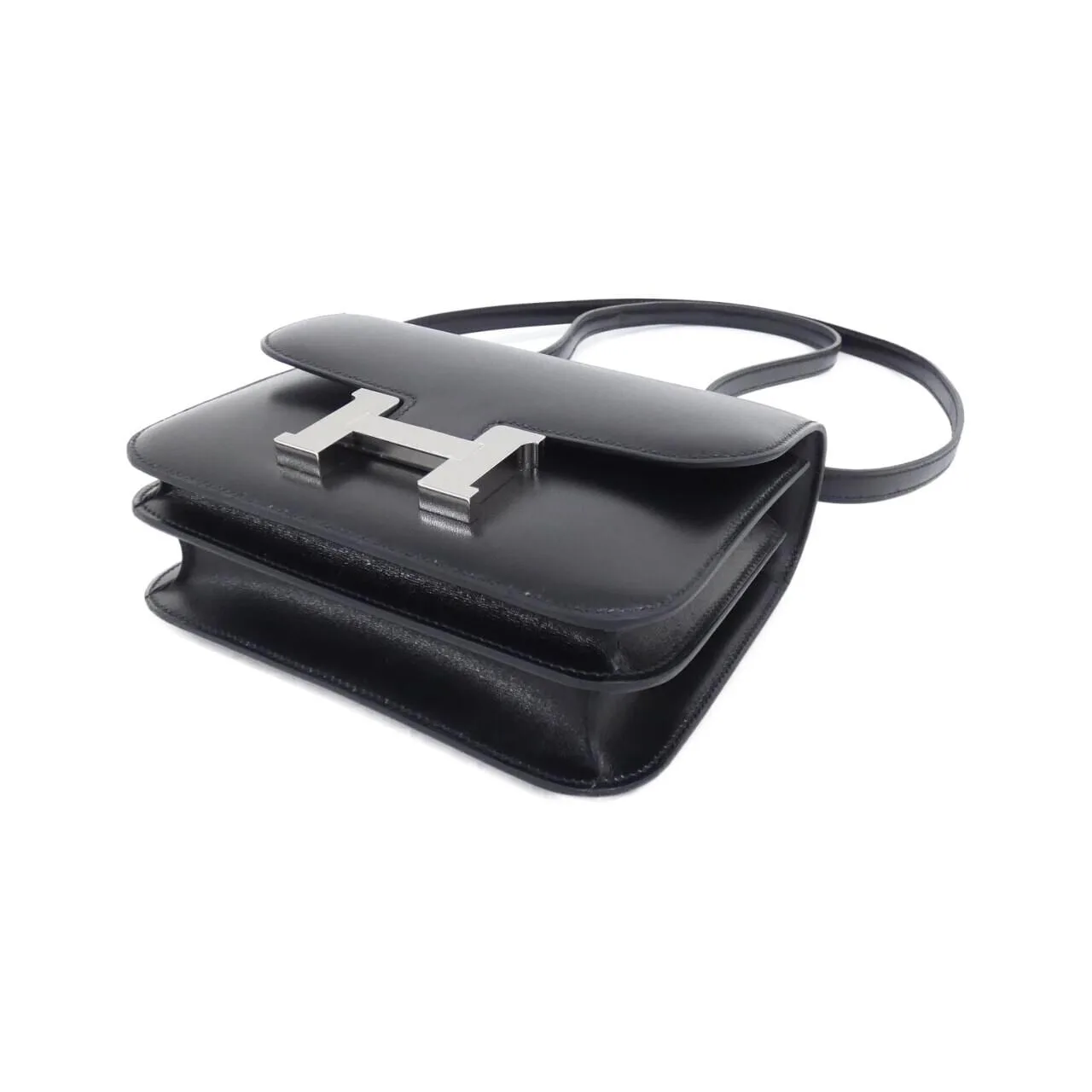HERMES Constance Shoulder Box Calf Black Box Calf Leather Unused - Thumbnail 3