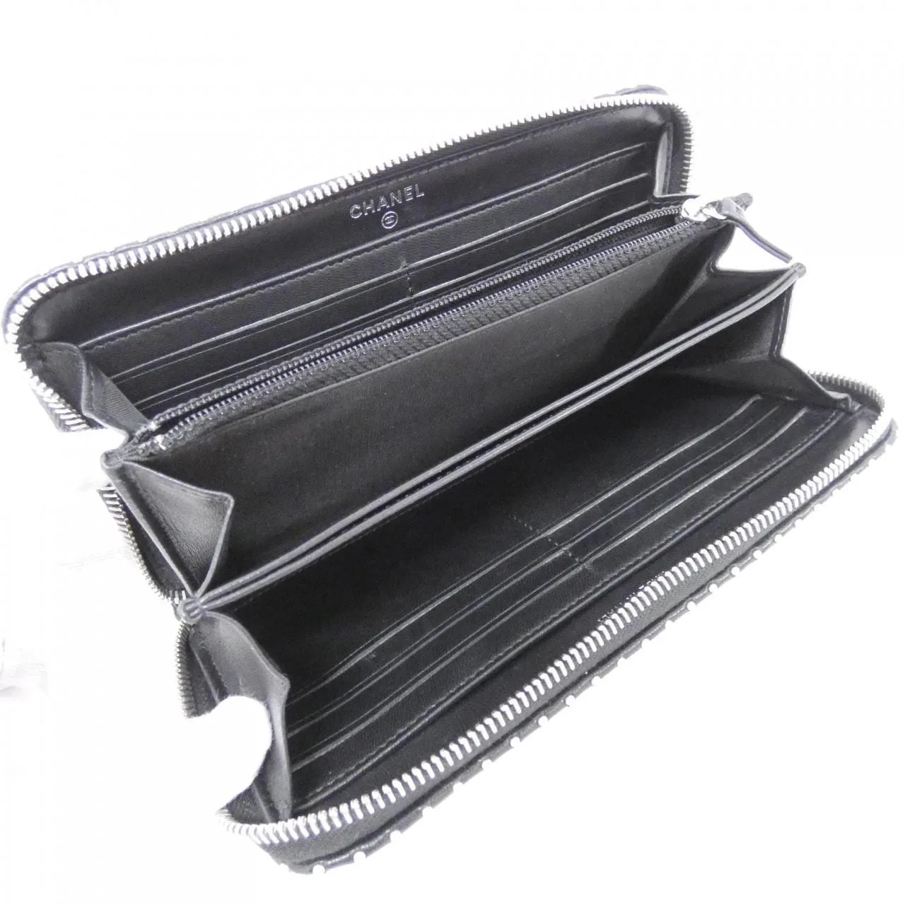 CHANEL 81218 Wallet Lambskin Black Lambskin Rank B - Thumbnail 9