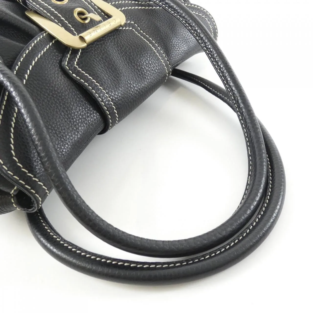 CELINE Shoulder Leather Black Leather Rank A - Thumbnail 4